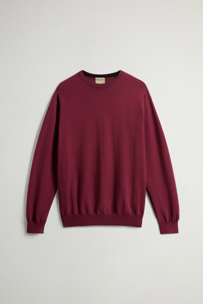 PULÓVER WOOLRICH LOGO COTTON CREWNECK - Kép 5