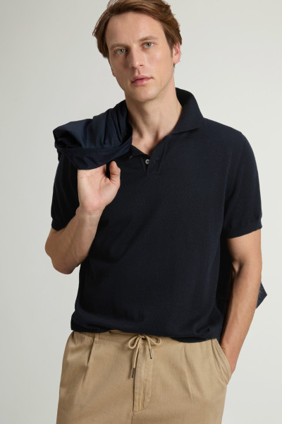 TOP WOOLRICH KNITTED POLO - Kép 4