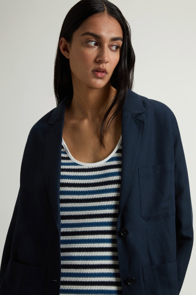 ZAKÓ WOOLRICH VISCOSE LINEN BLAZER - Kép 4