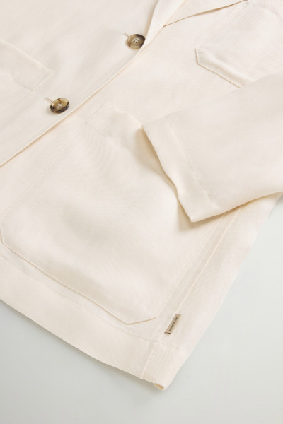 ZAKÓ WOOLRICH VISCOSE LINEN BLAZER - Kép 6