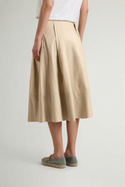 SZOKNYA WOOLRICH COTTON POPLIN SKIRT - Kép 2