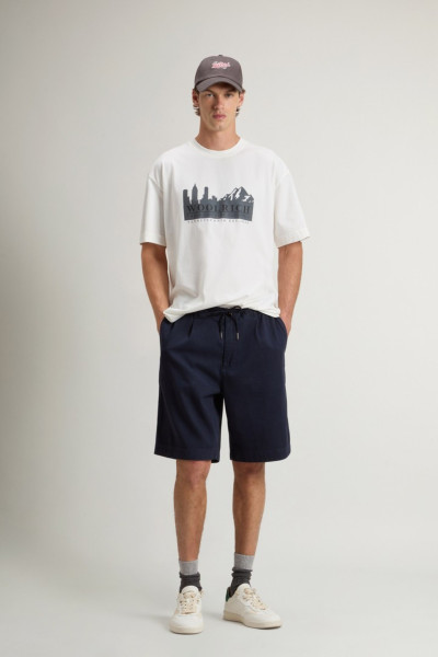 RÖVIDNADRÁG WOOLRICH LINEN BLEND MILTON SHORT GD - Kép 1