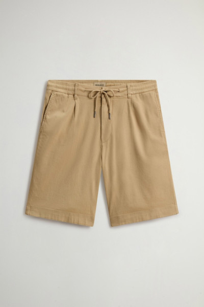 RÖVIDNADRÁG WOOLRICH LINEN BLEND MILTON SHORT GD - Kép 3