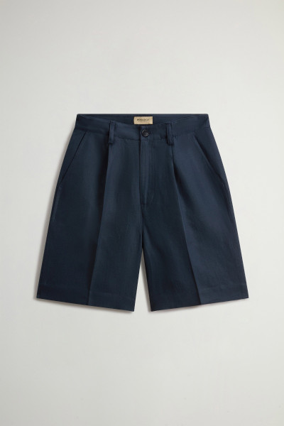 RÖVIDNADRÁG WOOLRICH VISCOSE LINEN SHORTS - Kép 3