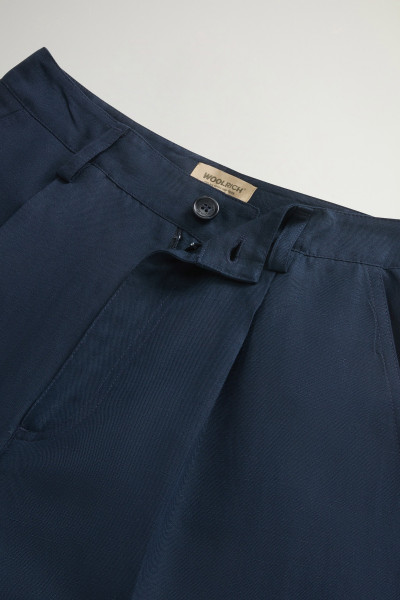 RÖVIDNADRÁG WOOLRICH VISCOSE LINEN SHORTS - Kép 4