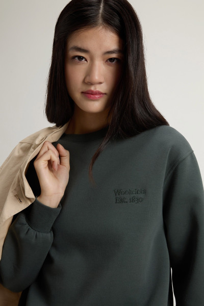 MELEGÍTŐ FELSŐ WOOLRICH INTERLOCK CREWNECK - Kép 4