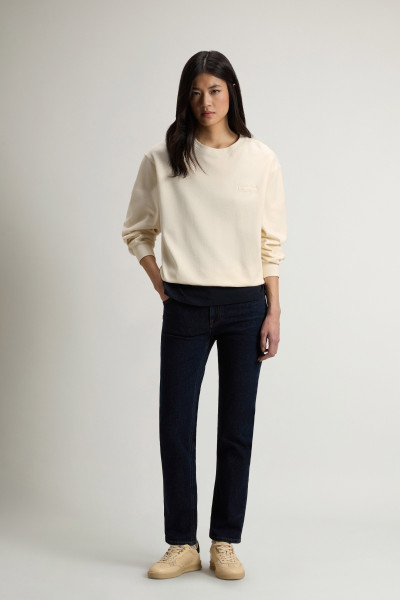 MELEGÍTŐ FELSŐ WOOLRICH INTERLOCK CREWNECK - Kép 2
