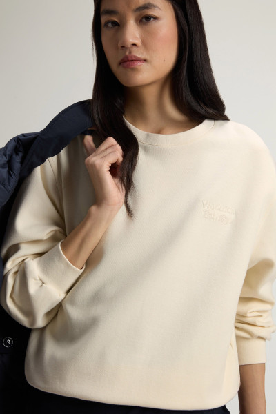 MELEGÍTŐ FELSŐ WOOLRICH INTERLOCK CREWNECK - Kép 4