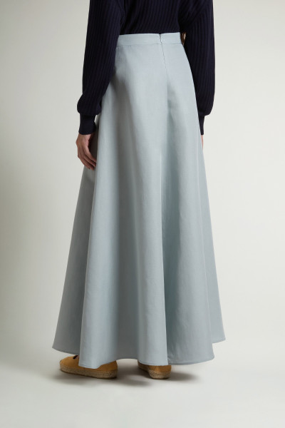 SZOKNYA WOOLRICH VISCOSE LINEN LONG SKIRT - Kép 2