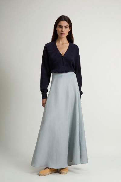 SZOKNYA WOOLRICH VISCOSE LINEN LONG SKIRT - Kép 1