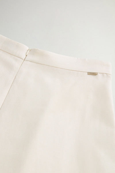 SZOKNYA WOOLRICH VISCOSE LINEN LONG SKIRT - Kép 4