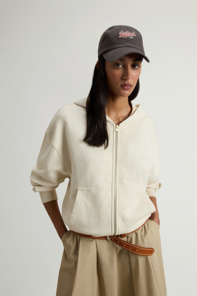 MELEGÍTŐ FELSŐ WOOLRICH PREMIUM FLEECE ZIPPED HOODIE - Kép 3