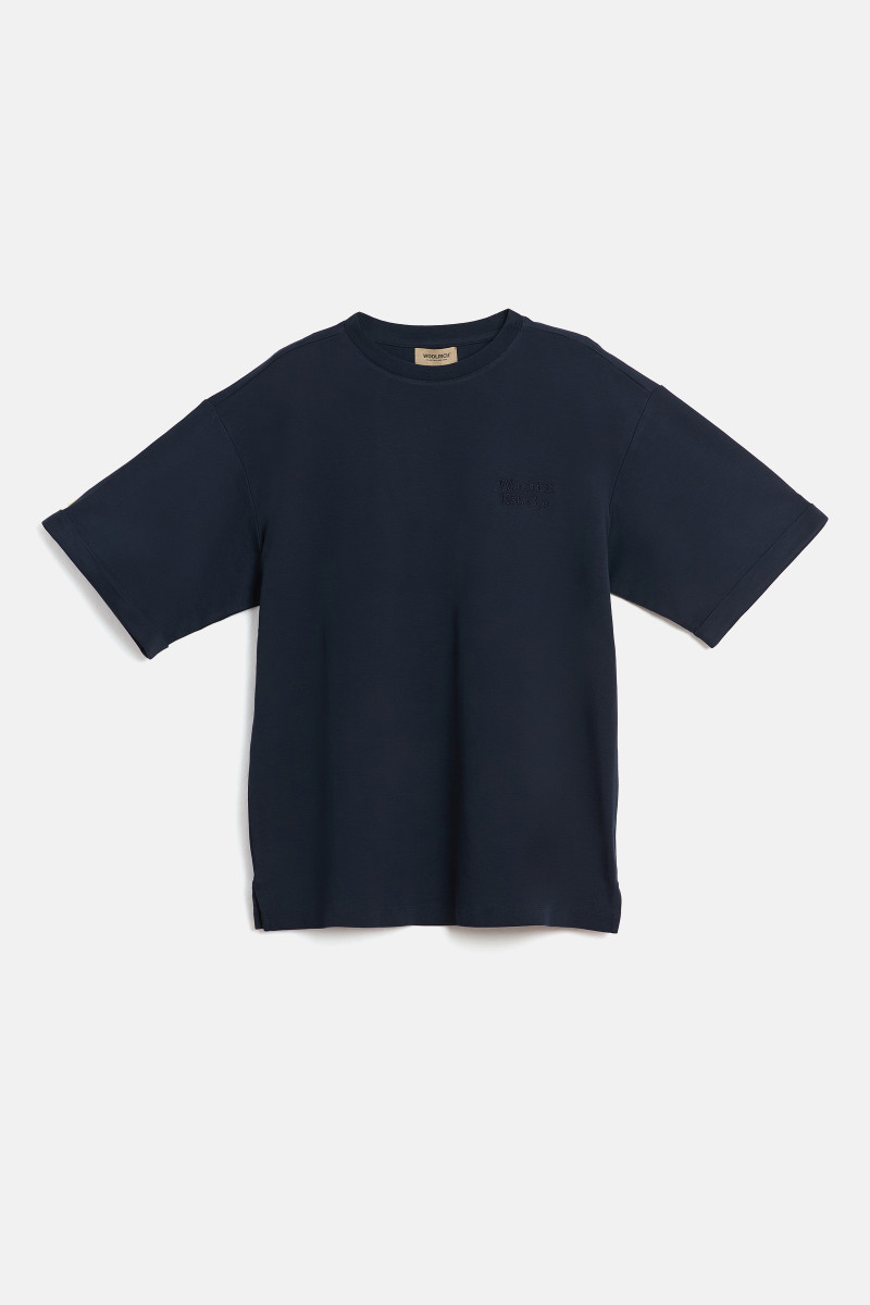 Tričko Woolrich Interlock Graphic T-Shirt Melton Blue
