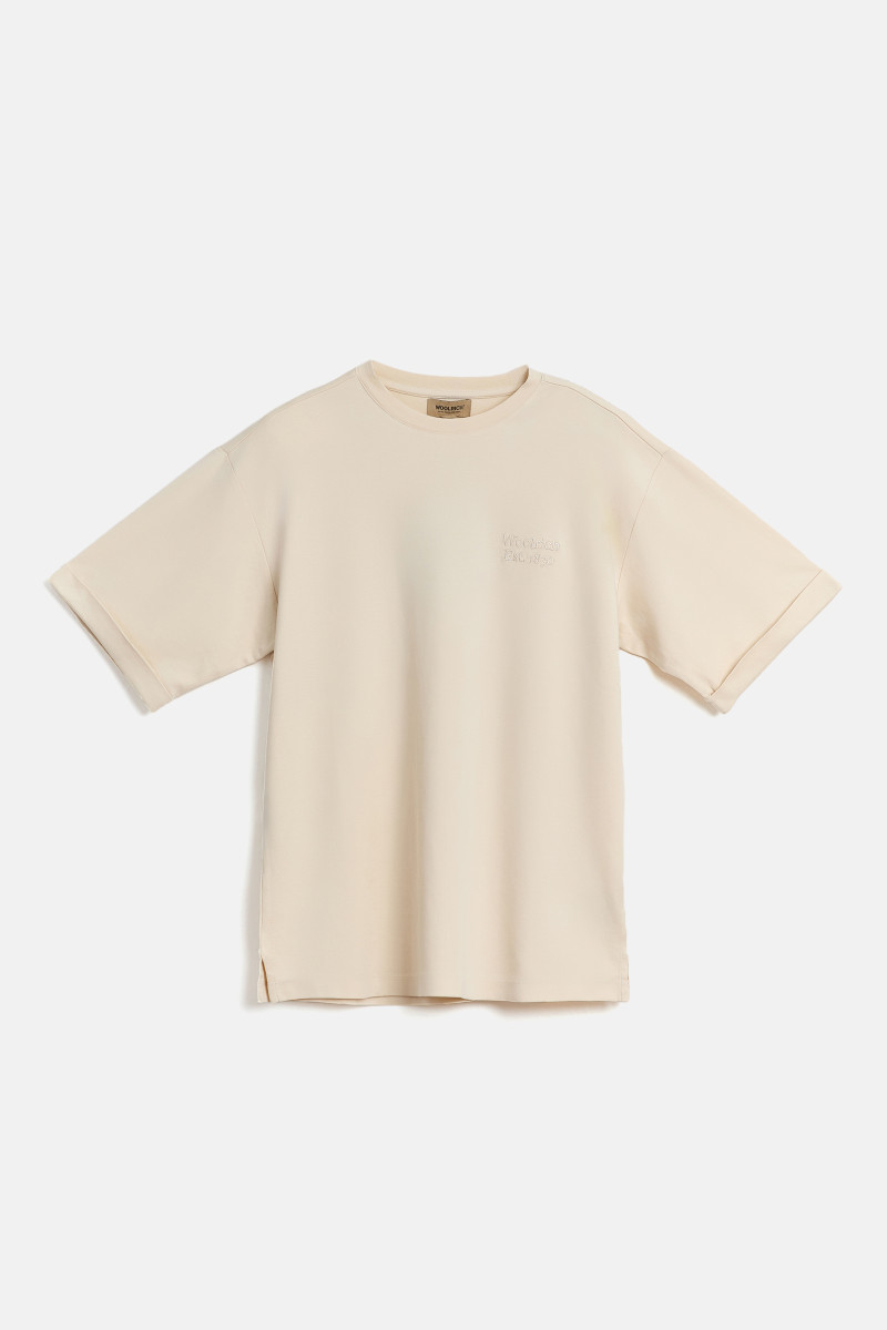 Póló Woolrich Interlock Graphic T-Shirt Milky Cream