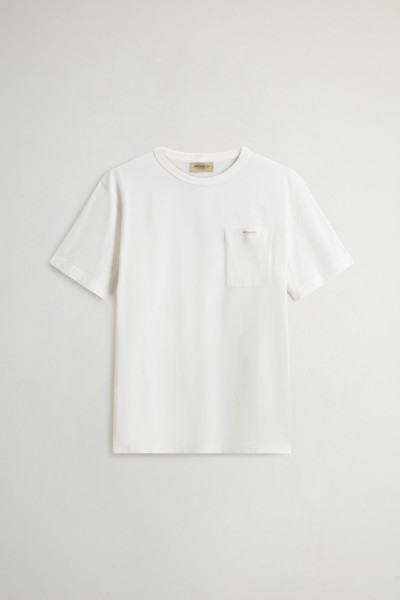 PÓLÓ WOOLRICH COTTON LOGO POCKET T-SHIRT - Kép 5