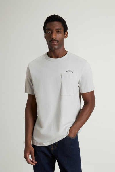 PÓLÓ WOOLRICH COTTON LOGO POCKET T-SHIRT - Kép 1