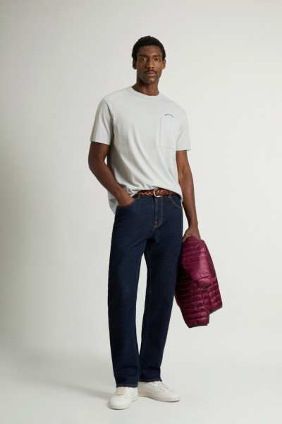 PÓLÓ WOOLRICH COTTON LOGO POCKET T-SHIRT - Kép 2