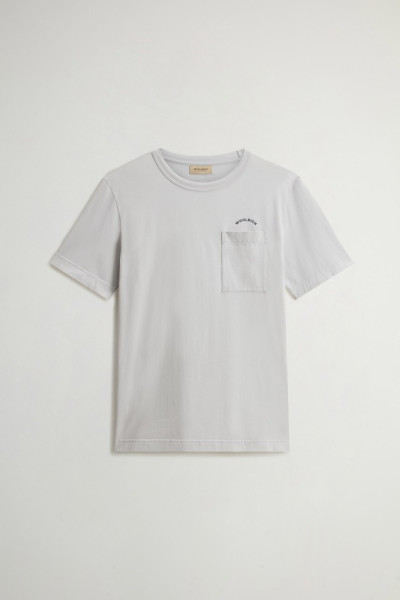PÓLÓ WOOLRICH COTTON LOGO POCKET T-SHIRT - Kép 5