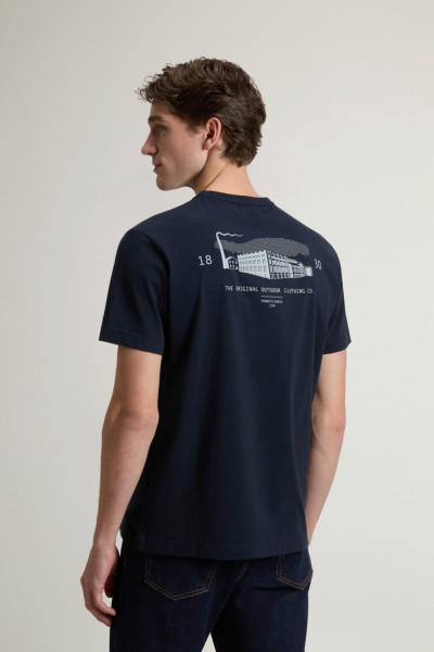 PÓLÓ WOOLRICH COTTON LOGO POCKET T-SHIRT - Kép 3