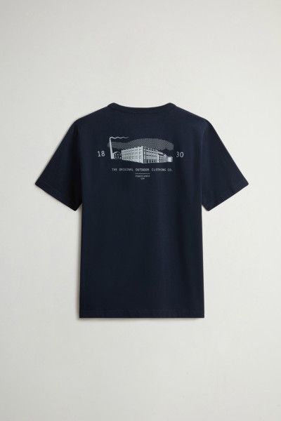 PÓLÓ WOOLRICH COTTON LOGO POCKET T-SHIRT - Kép 6