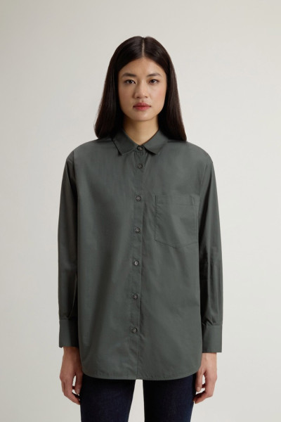 ING WOOLRICH COTTON POPLIN BOYFRIEND SHIRT - Kép 1