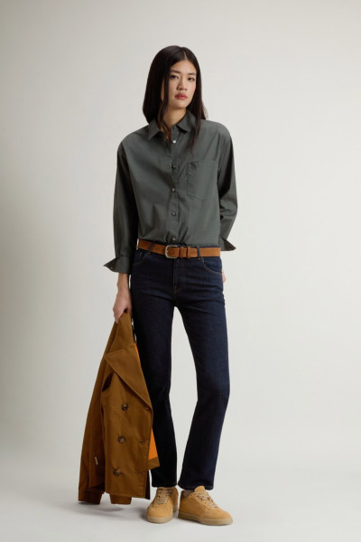 ING WOOLRICH COTTON POPLIN BOYFRIEND SHIRT - Kép 2