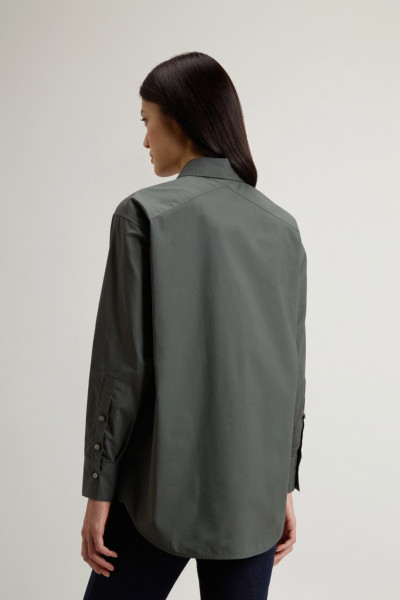 ING WOOLRICH COTTON POPLIN BOYFRIEND SHIRT - Kép 3