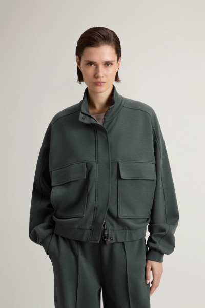 MELEGÍTŐ FELSŐ WOOLRICH INTERLOCK ZIPPED SWEATSHIRT - Kép 1