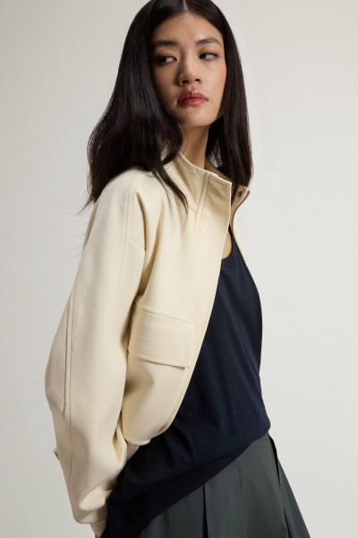 MELEGÍTŐ FELSŐ WOOLRICH INTERLOCK ZIPPED SWEATSHIRT - Kép 4