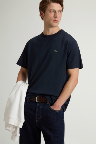 PÓLÓ WOOLRICH COTTON LOGO T-SHIRT - Kép 4