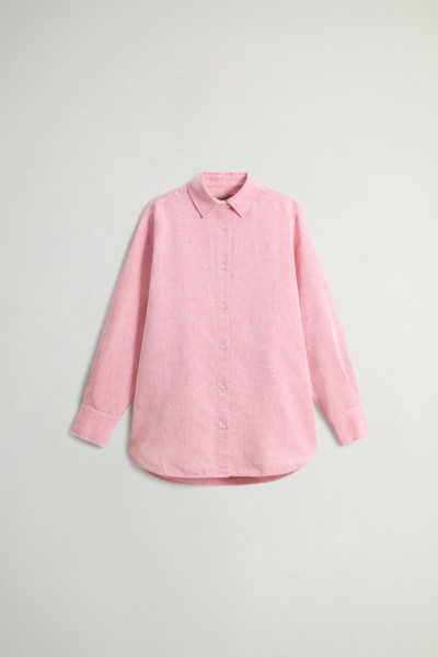 ING WOOLRICH COTTON LINEN YD BOYFRIEND SHIRT - Kép 5