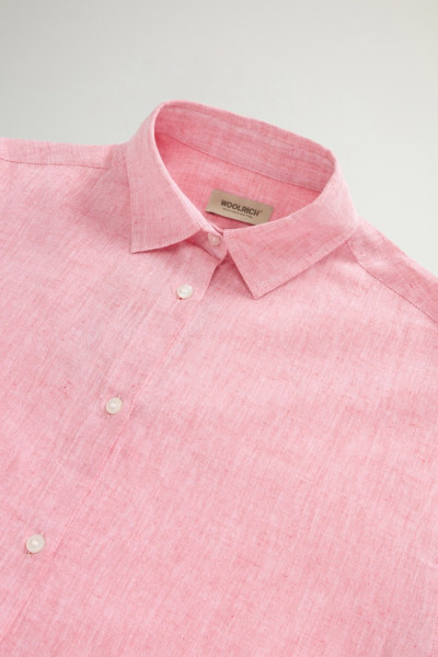 ING WOOLRICH COTTON LINEN YD BOYFRIEND SHIRT - Kép 6