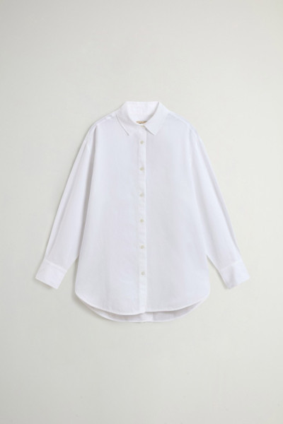ING WOOLRICH COTTON LINEN YD BOYFRIEND SHIRT - Kép 5