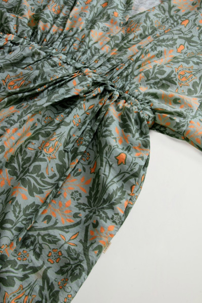 RUHA WOOLRICH FLUID SHIRT DRESS - Kép 7