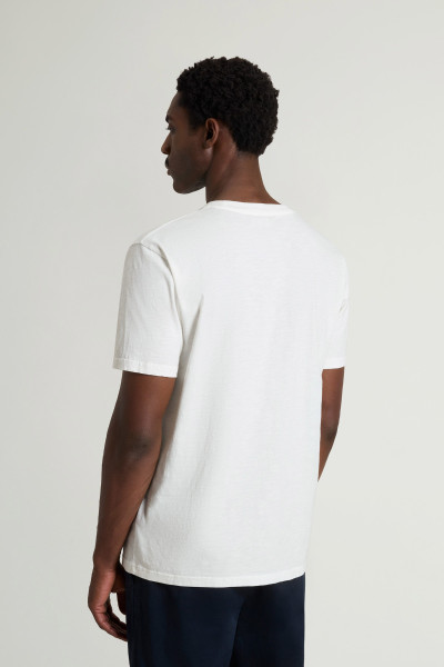 PÓLÓ WOOLRICH SLUB LOGO T-SHIRT - Kép 3