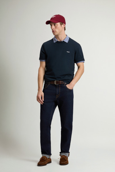 PÓLÓ WOOLRICH SLUB LOGO T-SHIRT - Kép 2