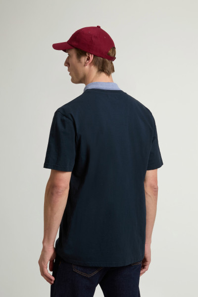 PÓLÓ WOOLRICH SLUB LOGO T-SHIRT - Kép 3