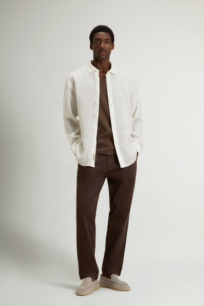 KOŠILE WOOLRICH LINEN SHIRT - Fotografie č. 2