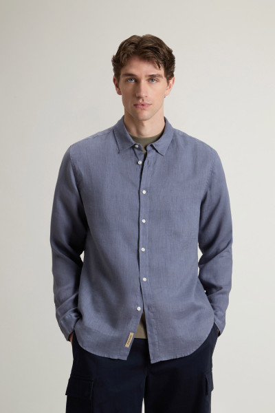 KOŠILE WOOLRICH LINEN SHIRT - Fotografie č. 1