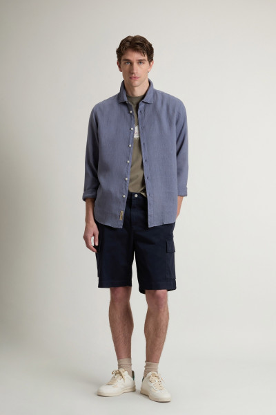 KOŠILE WOOLRICH LINEN SHIRT - Fotografie č. 2