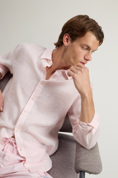 KOŠILE WOOLRICH LINEN SHIRT - Fotografie č. 4