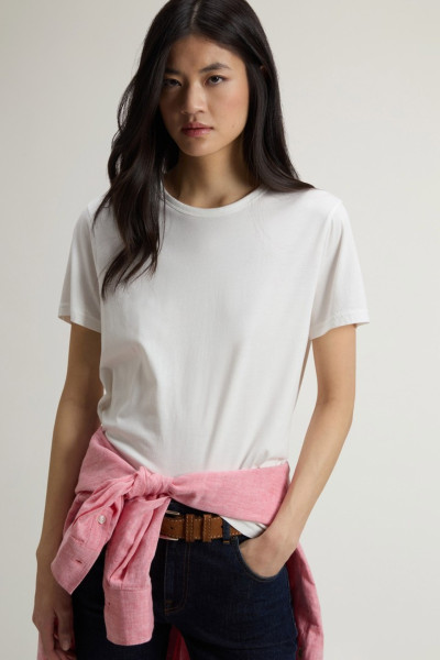 PÓLÓ WOOLRICH LUXE JERSEY T-SHIRT - Kép 4