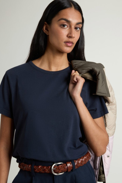 PÓLÓ WOOLRICH LUXE JERSEY T-SHIRT - Kép 4