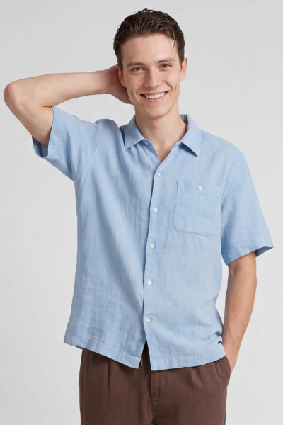 ING WOOLRICH S/S LINEN SHIRT - Kép 1