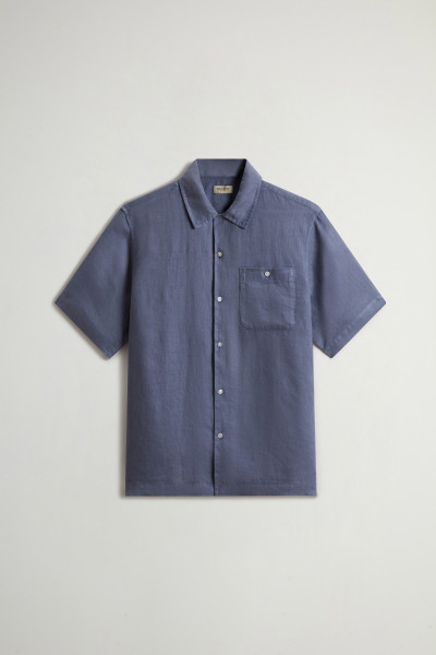ING WOOLRICH S/S LINEN SHIRT - Kép 5