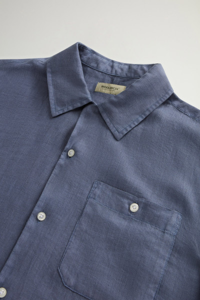 ING WOOLRICH S/S LINEN SHIRT - Kép 6