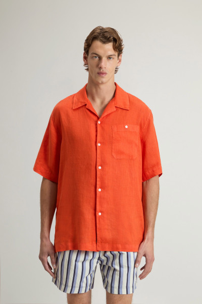 ING WOOLRICH S/S LINEN SHIRT - Kép 1