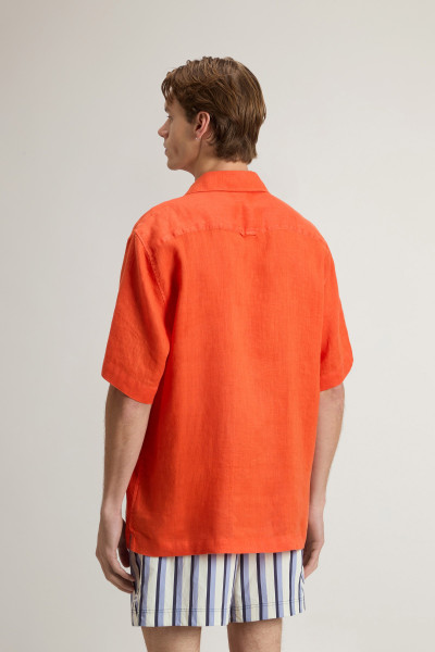 ING WOOLRICH S/S LINEN SHIRT - Kép 3