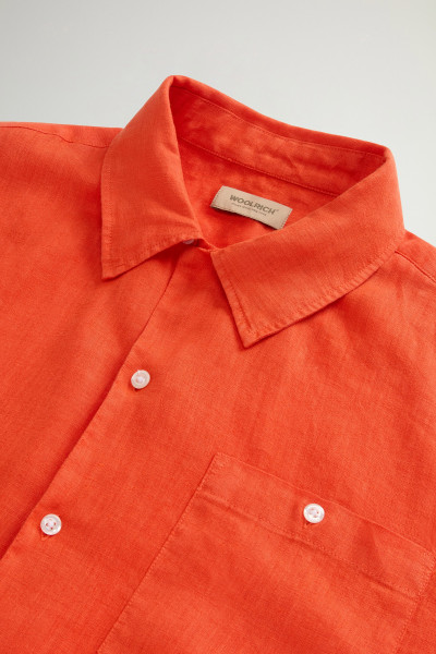 ING WOOLRICH S/S LINEN SHIRT - Kép 6
