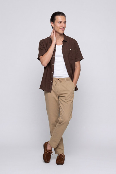 ING WOOLRICH S/S LINEN SHIRT - Kép 3
